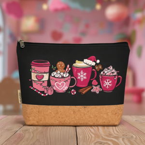 Okiyo Koruku Cork & Cotton Cosmetic Bag